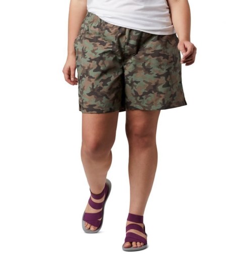 Columbia Sandy River II Printed Shorts Dame Camouflage | Plus Size 02495V